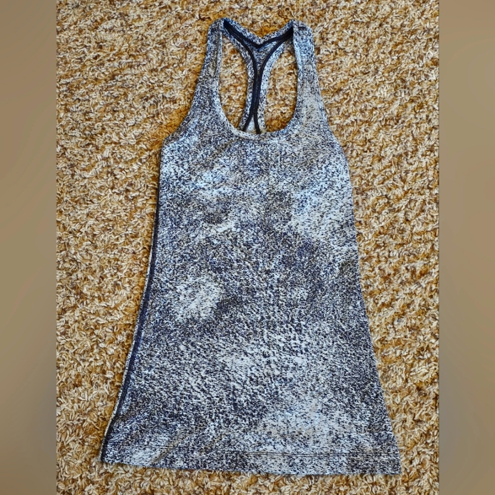 lululemon athletica Blue and Gray Tank Top